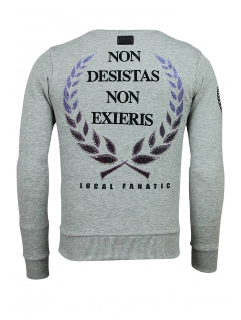 Local Fanatic Doodskop trui skull rhinestone sweater 11-6293G large