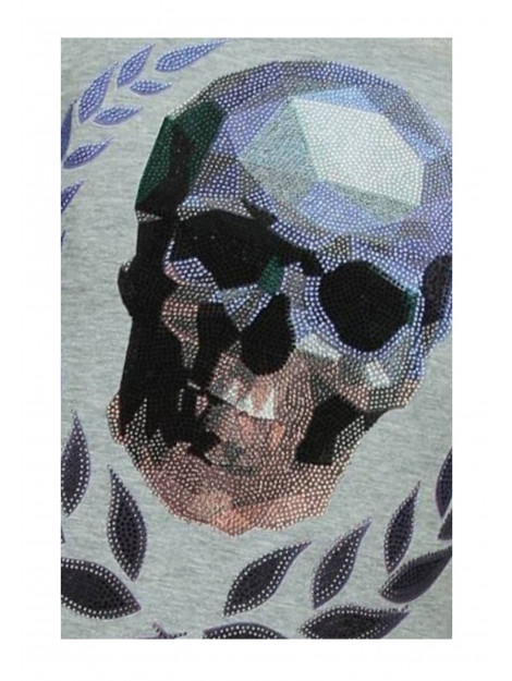 Local Fanatic Doodskop trui skull rhinestone sweater 11-6293G large