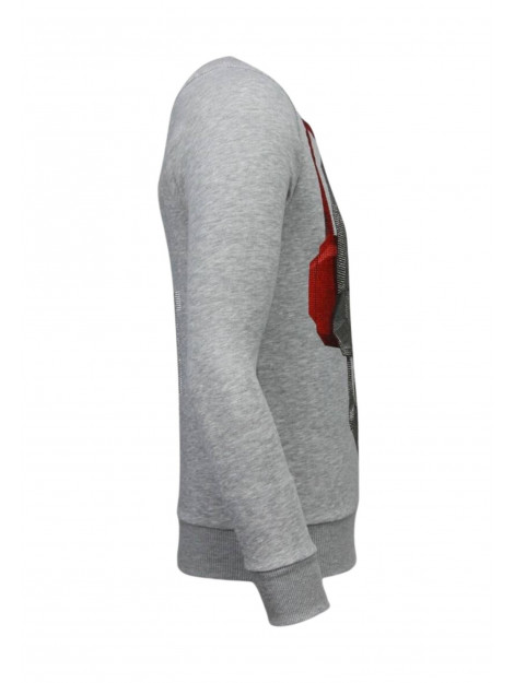 Local Fanatic Skull beat rhinestone sweater 5916G large