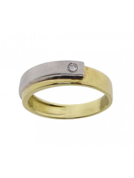 Christian Gouden bicolor ring met briljant 87C56-645252JC large