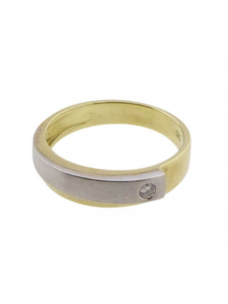 Christian Gouden bicolor ring met briljant 87C56-645252JC large