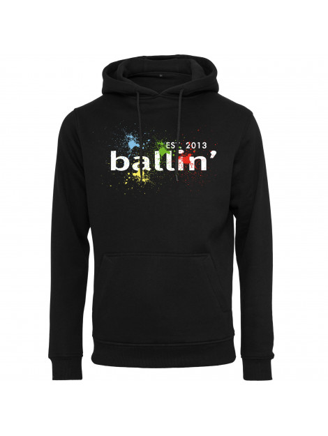 Ballin Est. 2013 Paint splatter hoodie HO-H01003-BLK-XL large