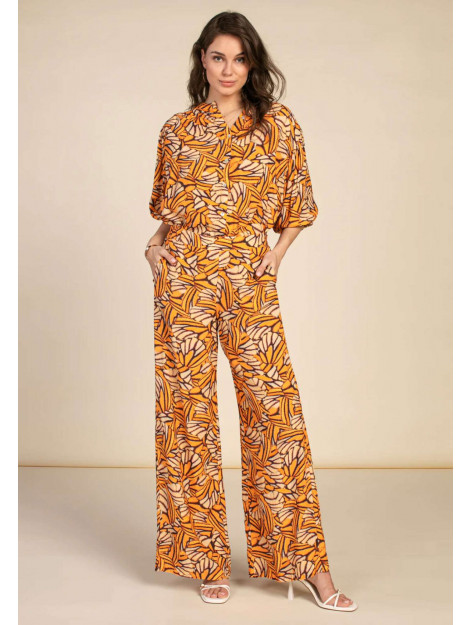 Aaiko Ramona pants orange printed 516-141139 large