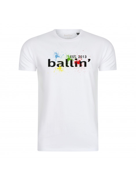 Ballin Est. 2013 Paint splatter tee SH-H01003-WHT-M large