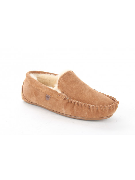 Warmbat Malmo cognac heren pantoffel (gesloten hiel) Warmbat Malmo COGNAC large