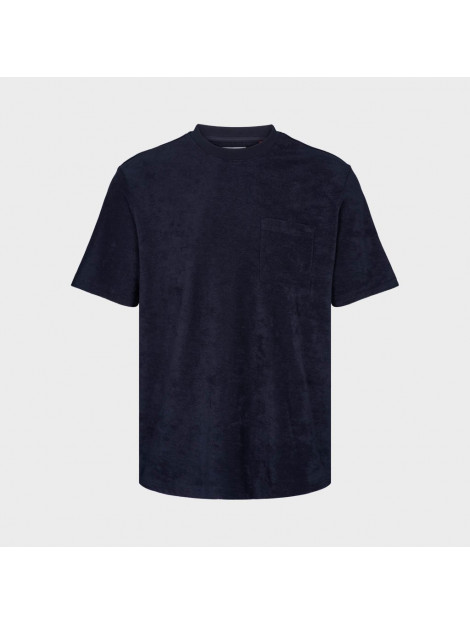 Kronstadt Ks3816 ledger organic terrycloth pocket tshirt navy ks3816 Ledger organic terrycloth pocket tshirt navy large