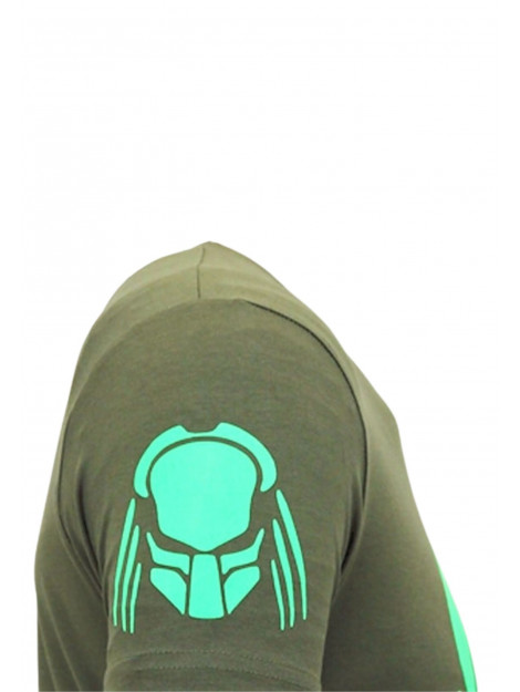 Local Fanatic T-shirt met print predator neon print 11-6396G large