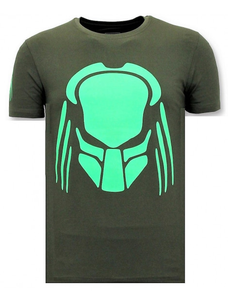 Local Fanatic T-shirt met print predator neon print 11-6396G large