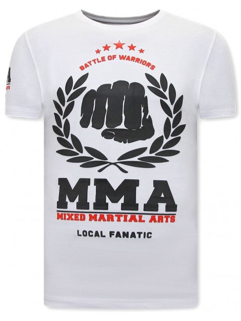 Local Fanatic T-shirt met print mma fighter nov-77 large