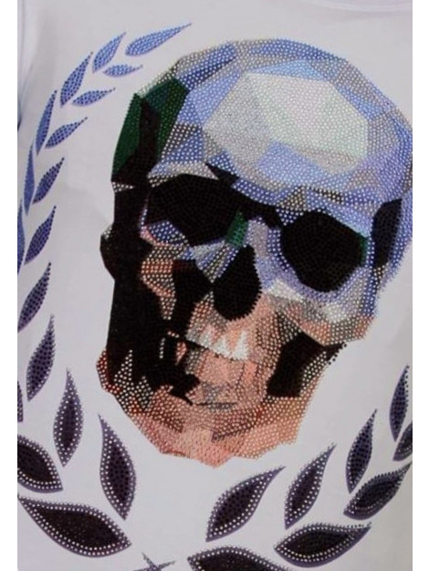 Local Fanatic Skull originals rhinestone t-shirt 13-6224W large