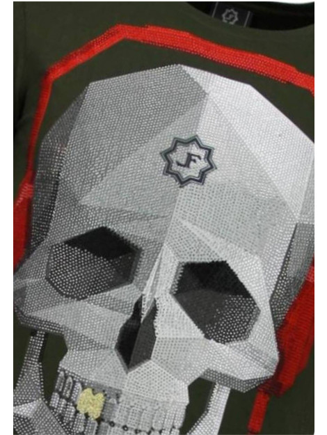 Local Fanatic Skull bring the beat rhinestone t-shirt 5779G large