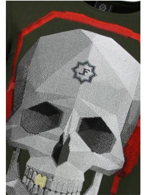 Local Fanatic Skull bring the beat rhinestone t-shirt 5779G large