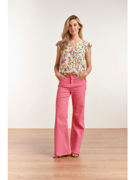 Realistisch ruimte Klap Smashed Lemon Hoge taille roze rechte jeans broek