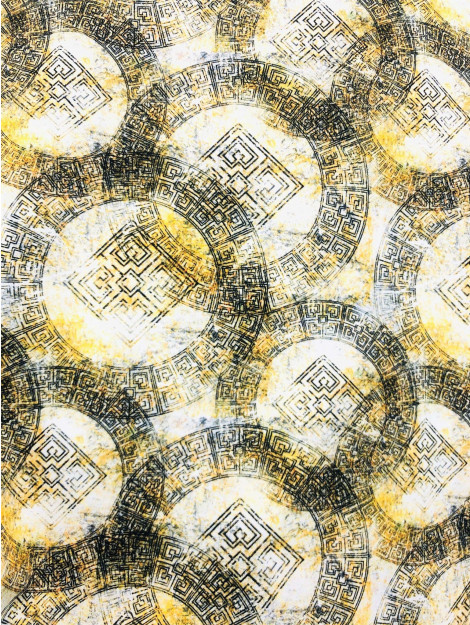Tony Backer Overhemden met digitale geel 3053 large