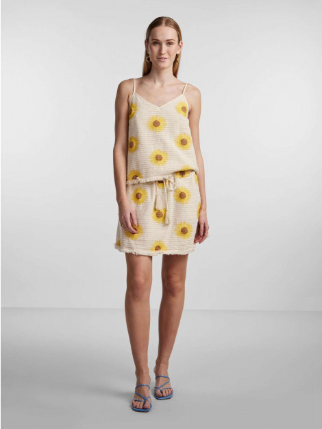 Y.A.S Sunflower strap top fest birch/w. embroidery 26030280-214151001 large