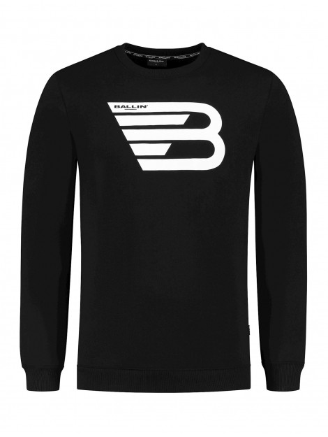 Ballin Amsterdam - Heren Slim Fit Original Sweater - Zwart 19305 black large
