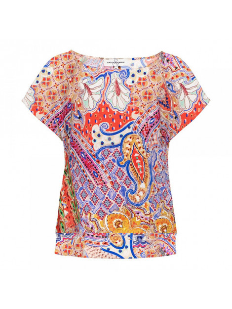 &Co Woman &co women top lilly w.color paisley sand Lilly w.color paisley - Sand large
