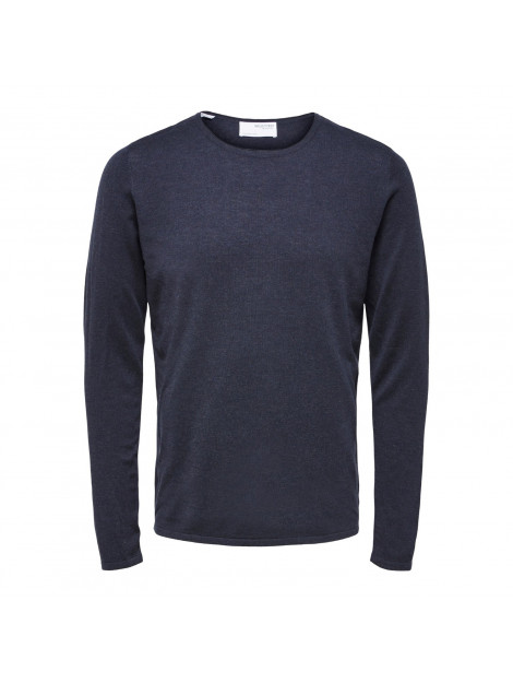 Selected Rocks knit crew neck dark sapphire 16079774-DAR-M large