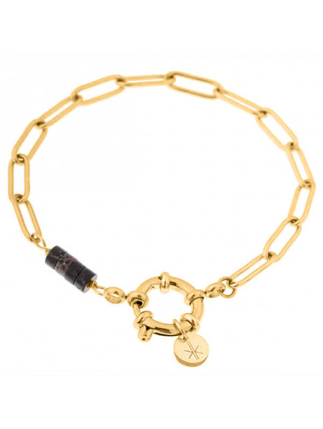 Label Kiki Armband hold on black - Hold on black - goud large