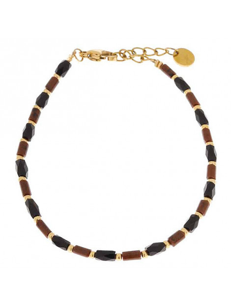 Label Kiki Armband terra black silver Terra black - silver large