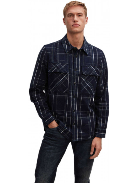 Denham State overshirt ic dark blue check 01-23-07-40-041-32 large