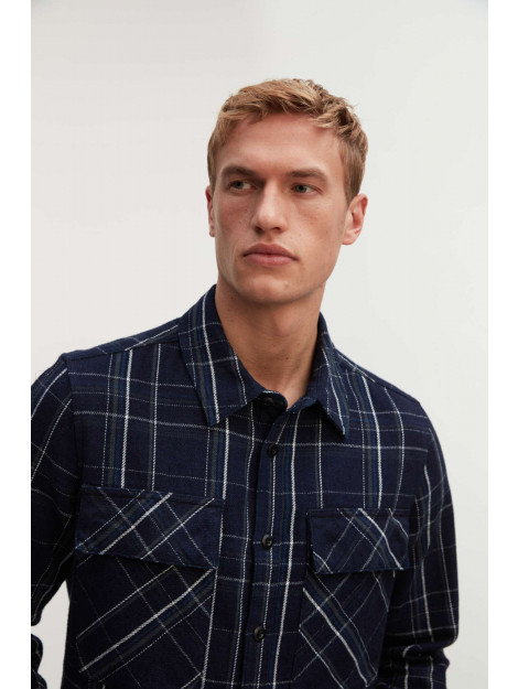 Denham State overshirt ic dark blue check 01-23-07-40-041-32 large