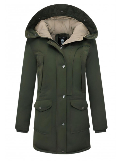 Gentile Bellini Gewatteerde jas lang met capuchon 8811 large