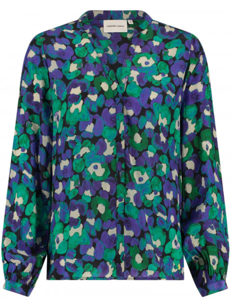 Fabienne Chapot Frida blouse green cat de luxe CLT-26-BLS-AW23-4306-8711 large