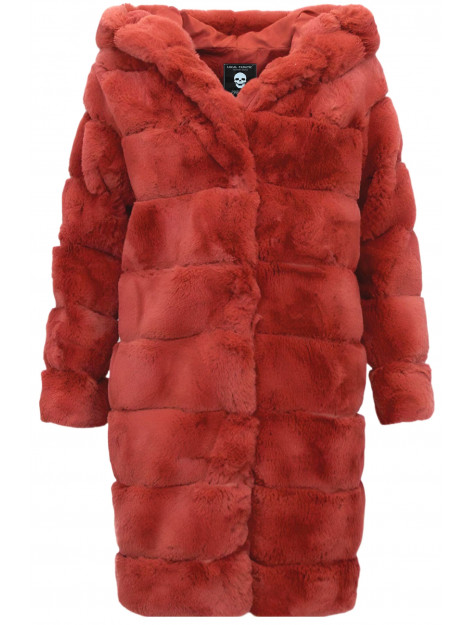 Gentile Bellini Faux fur jas met capuchon bordeaux 610 large