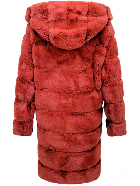 Gentile Bellini Faux fur jas met capuchon bordeaux 610 large