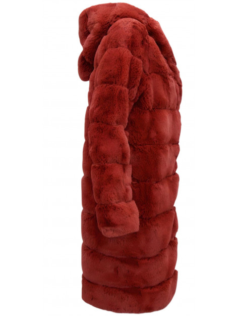 Gentile Bellini Faux fur jas met capuchon bordeaux 610 large