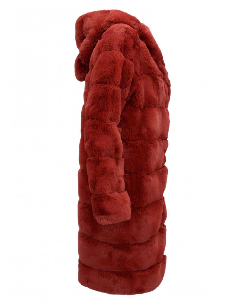 Gentile Bellini Faux fur jas met capuchon bordeaux 610 large