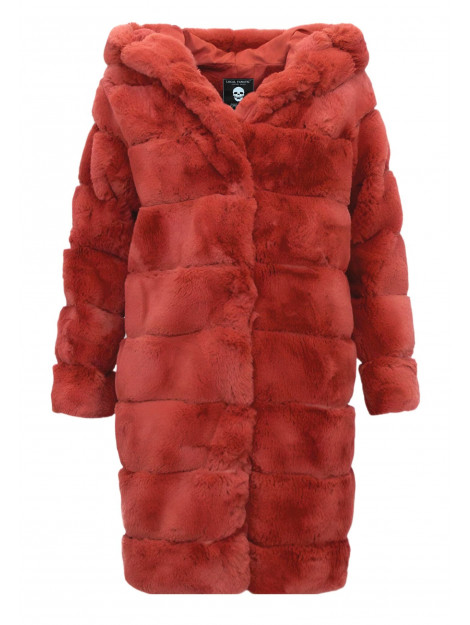 Gentile Bellini Faux fur jas met capuchon bordeaux 610 large