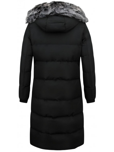 Matogla Extra lange winterjas met kunst bontkraag 8606Z large