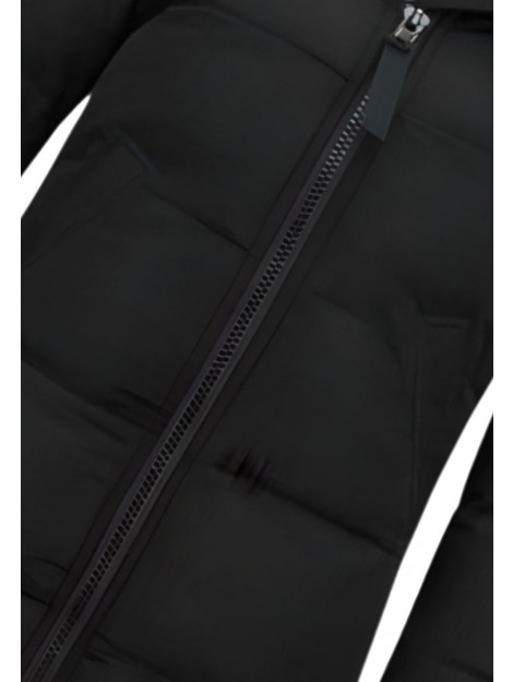 Matogla Extra lange winterjas met kunst bontkraag 8606Z large