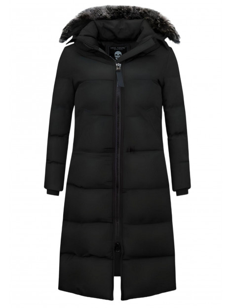 Matogla Extra lange winterjas met kunst bontkraag 8606Z large