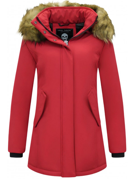 Matogla Winterjas met imitatie bontkraag slim fit 0681RD-FAUX large