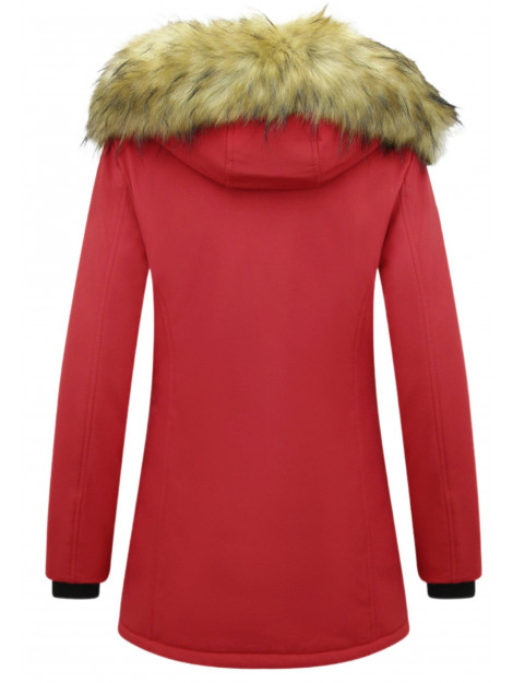 Matogla Winterjas met imitatie bontkraag slim fit 0681RD-FAUX large