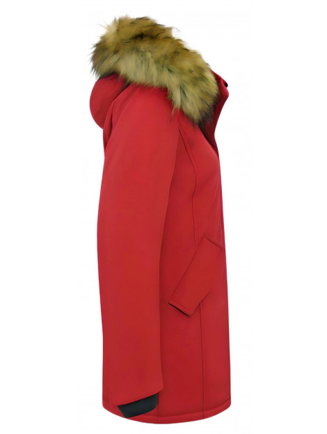 Matogla Winterjas met imitatie bontkraag slim fit 0681RD-FAUX large