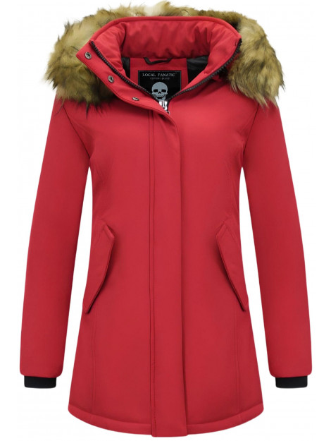 Matogla Winterjas met imitatie bontkraag slim fit 0681RD-FAUX large