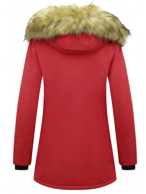 Matogla Winterjas met imitatie bontkraag slim fit 0681RD-FAUX large