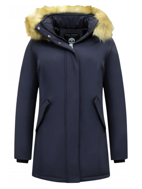 Matogla Winterjas met imitatie bontkraag slim fit 0681-FAUX large