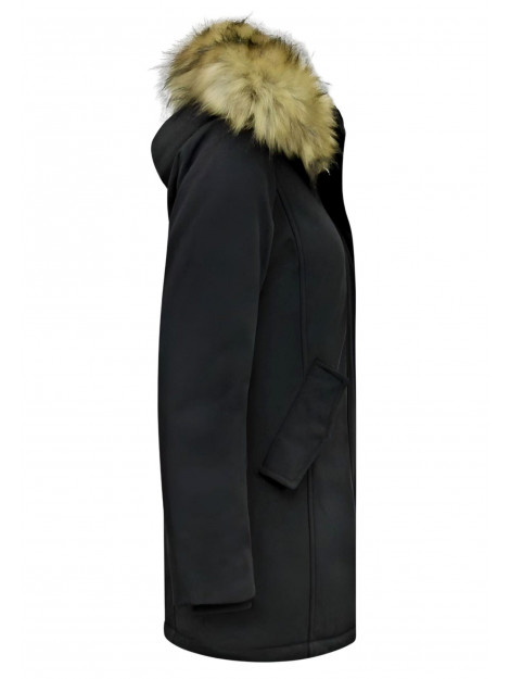 Matogla Winterjas met imitatie bontkraag slim fit 0681-FAUX large
