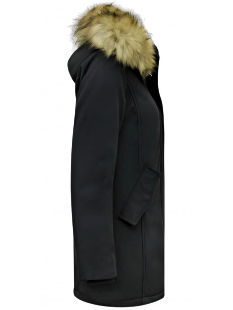 Matogla Winterjas met imitatie bontkraag slim fit 0681-FAUX large