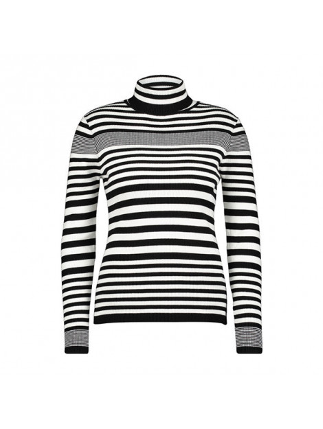 Red Button Top srb4068 roll neck black/offwhite SRB4068 Roll neck - black/offwhite large