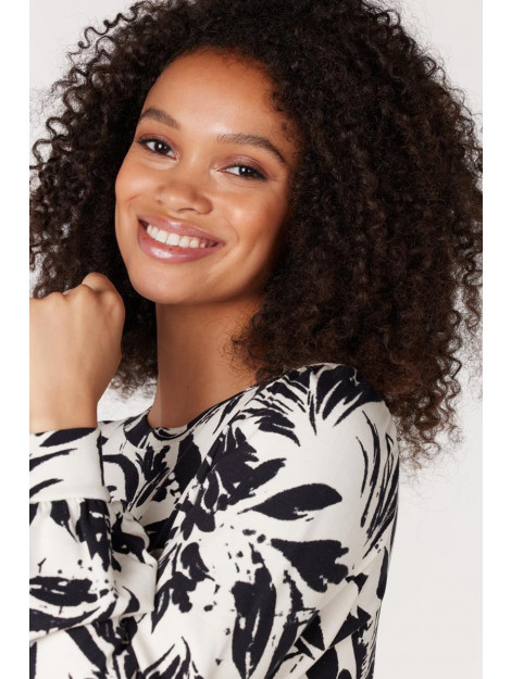 JANSEN AMSTERDAM Hvf198 top flower print winter white black hvf198 large