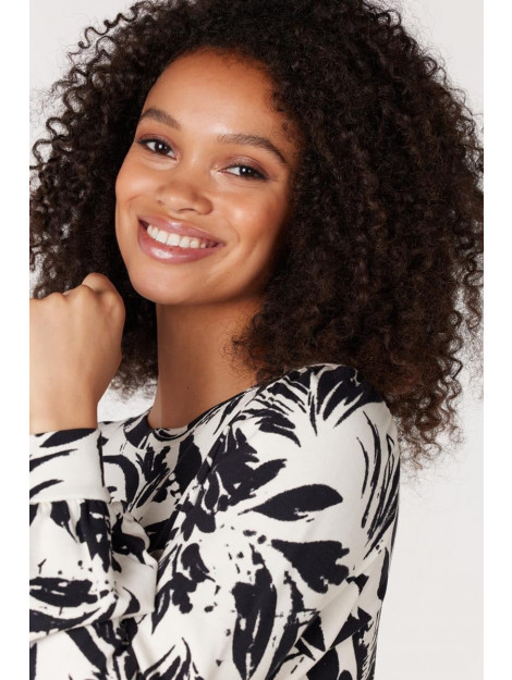 JANSEN AMSTERDAM Hvf198 top flower print winter white black hvf198 large