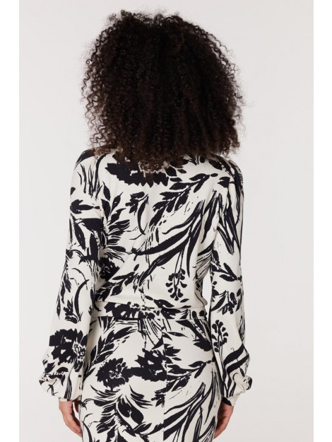 JANSEN AMSTERDAM Hvf198 top flower print winter white black hvf198 large