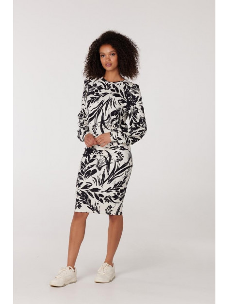 JANSEN AMSTERDAM Hvf198 top flower print winter white black hvf198 large