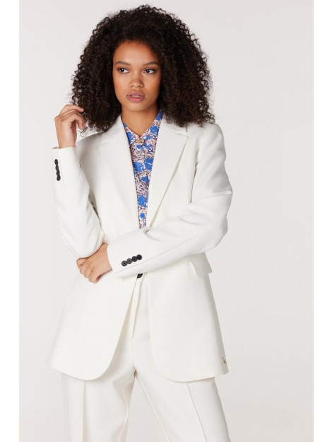 JANSEN AMSTERDAM Wq238 woven blazer with long sleeve winter white wq238 large